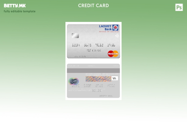 Модерен стил Шаблон за мастер картички на Лаос Лао Виетна банка